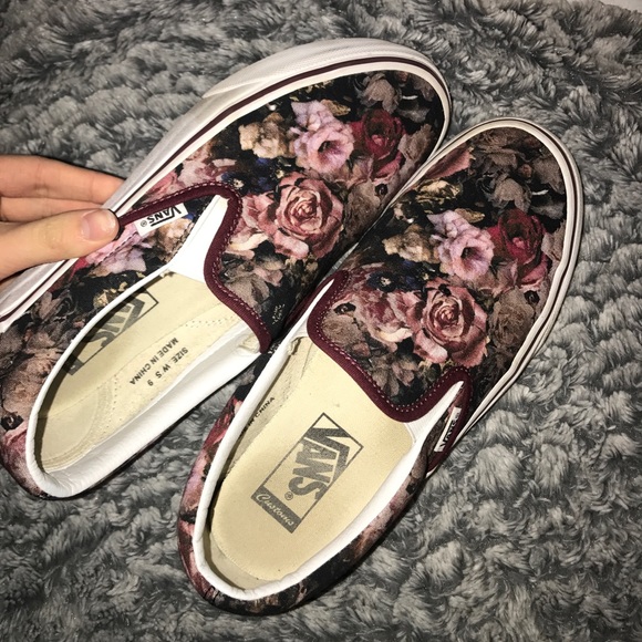 custom floral vans